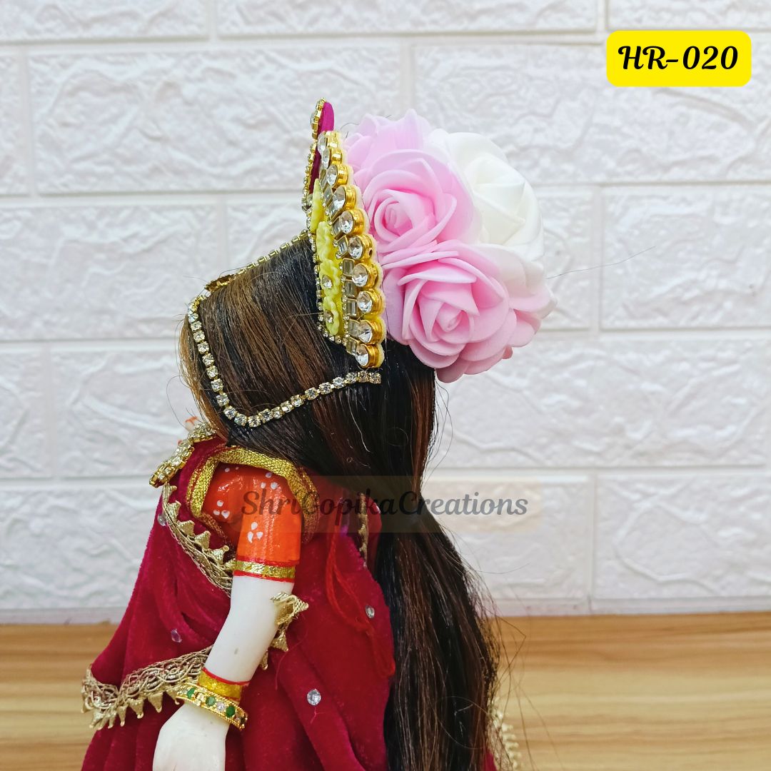 Designer Open Hair Wig for Radha  Rani Ji | Size- 8 Number | HR020