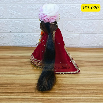 Designer Open Hair Wig for Radha  Rani Ji | Size- 8 Number | HR020