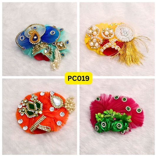 Pagdi for Laddu Gopal ji Combo Pack of 4 | Size - 2 Number | PC019