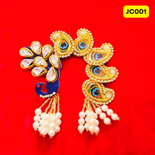 🦚 Peacock Design Mor Pankh  chandrika for Radha rani Ji - JC001 🦚