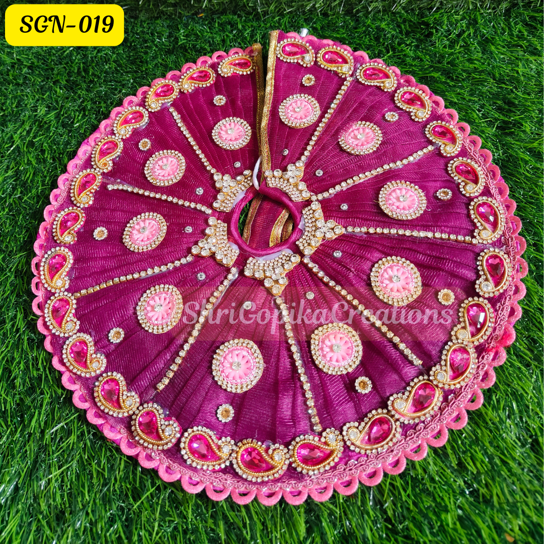 Wine Laddu Gopal Dress with Matching Pagdi | SGN019