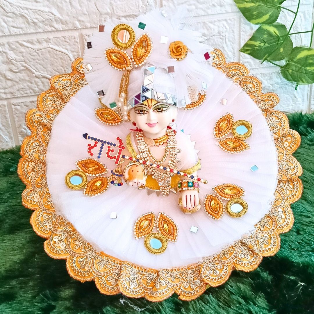 Fancy Laddu Gopal Poshak Daily Wear Weekly Combo With Free Bathset - CMB036