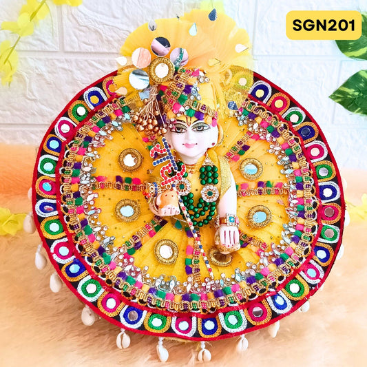 Navratri Special Garba Poshak for Laddu Gopal With Matching Pagdi | SGN201