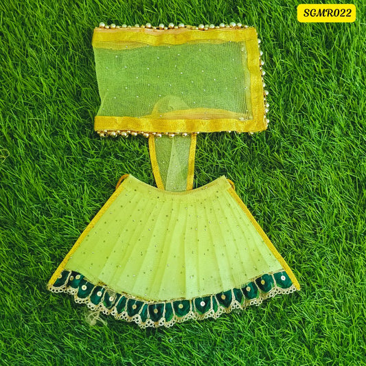 Bottle green Traditional Mata Rani Outfit with Stone & Sequin Embellishments