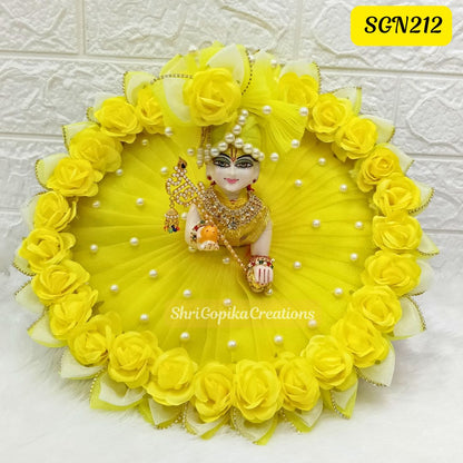 Basant Panchmi Special Lemon Yellow Laddu Gopal Outfit with Matching Pagdi | SGN212
