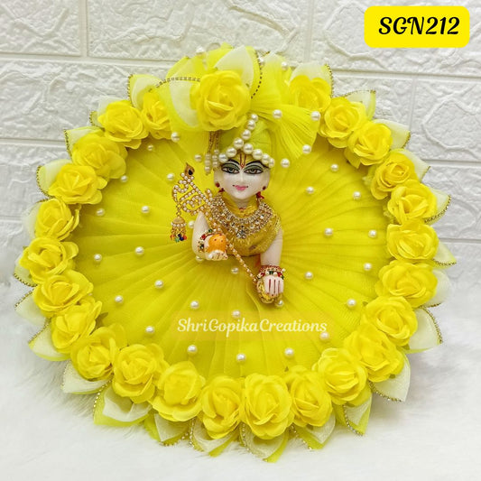 Basant Panchmi Special Lemon Yellow Laddu Gopal Outfit with Matching Pagdi | SGN212