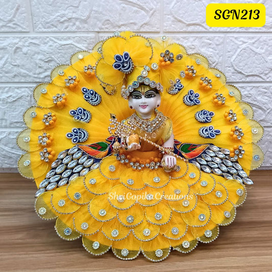 Basant Panchmi Special Yellow Laddu Gopal Outfit with Matching Pagdi | SGN213