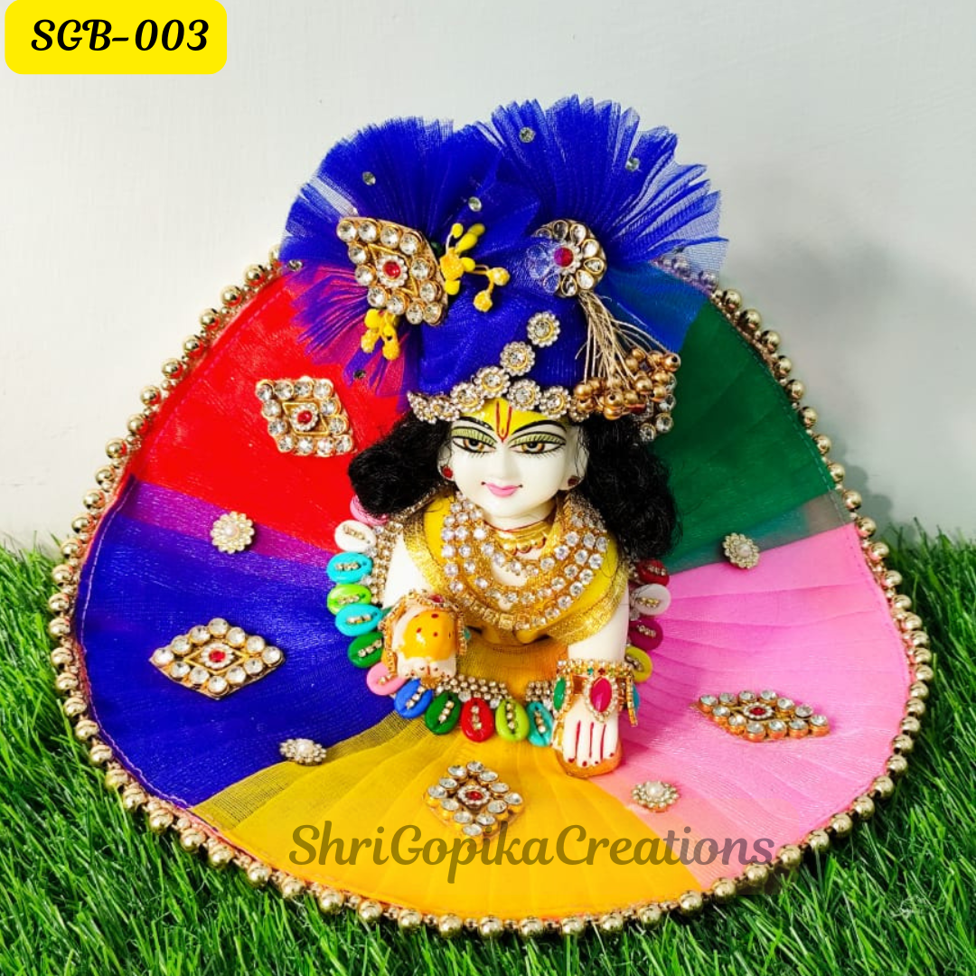 Multicolor Laddu Gopal Dress with with Matching Pagdi | SGB003