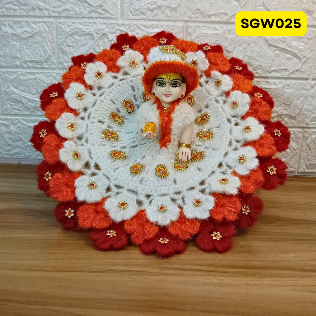 Premium Woolen Dress for Laddu Gopal Ji | SGW025 ( Same design and random colour )