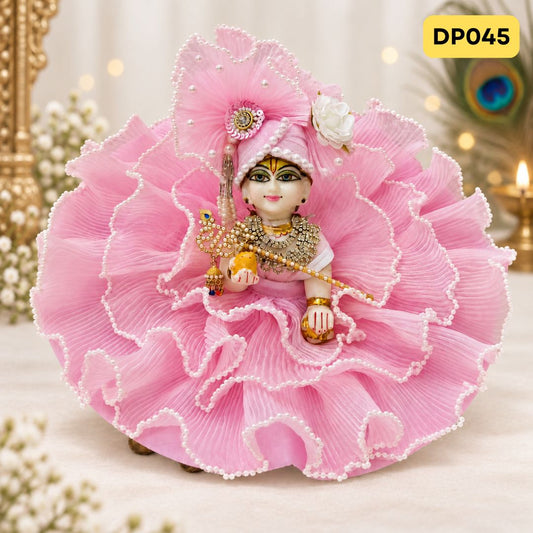 Fancy Sky Blue Laddu Gopal Dress with Matching Pagdi | DP045