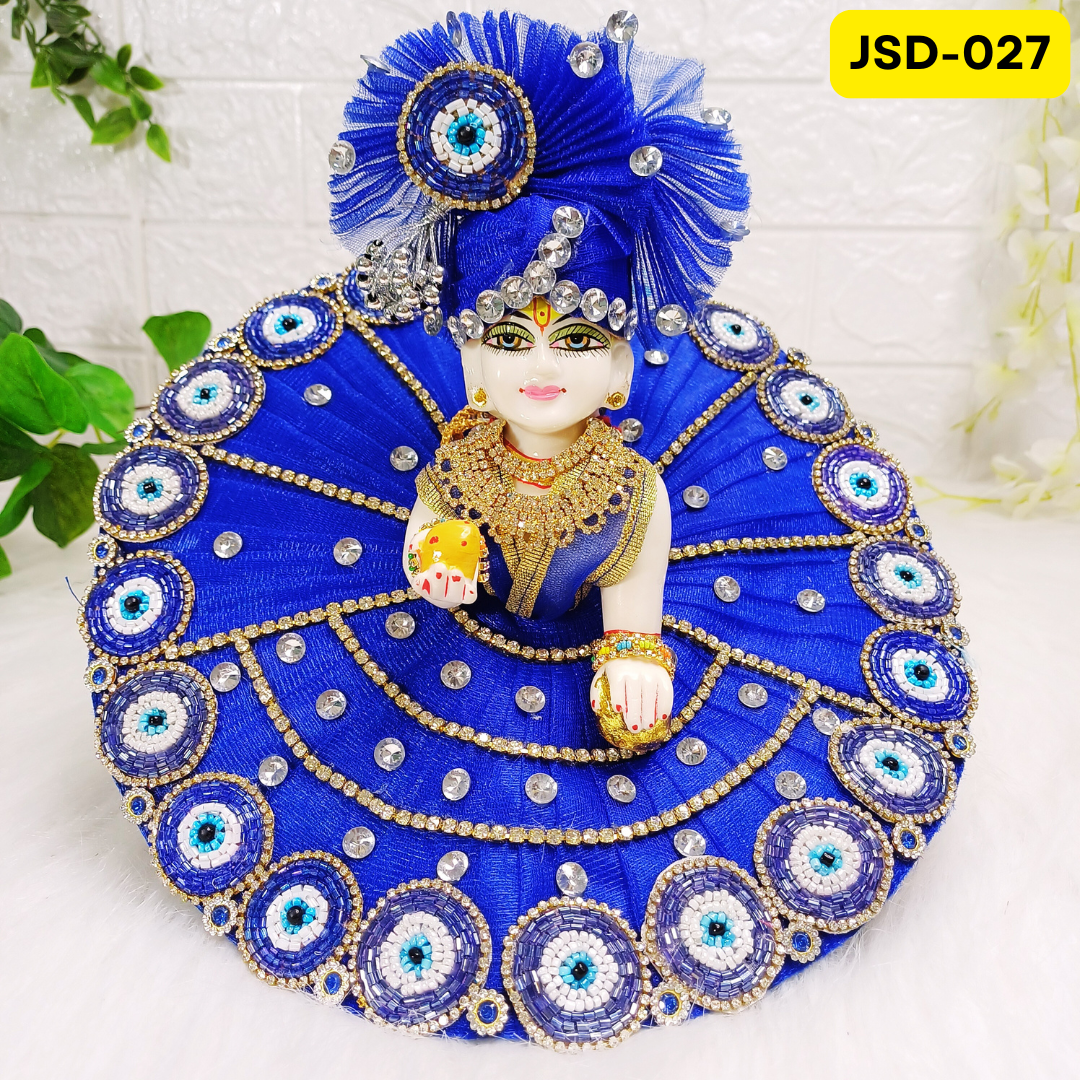 Janmashtami and Radhashtami Special Royal Blue Laddu Gopal Poshak with Matching Pagdi | JSD027