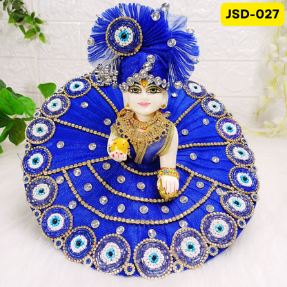 Janmashtami and Radhashtami Special Royal Blue Laddu Gopal Poshak with Matching Pagdi | JSD027