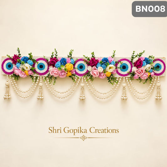 Multicolor Floral Pearl Hanging Toran | BN008