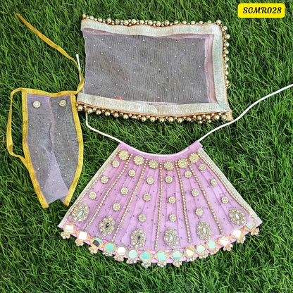 Lavender colour Mata Rani Outfit with  Embellishments || SGMR028