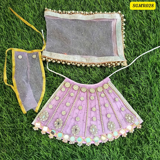 Lavender colour Mata Rani Outfit with  Embellishments || SGMR028