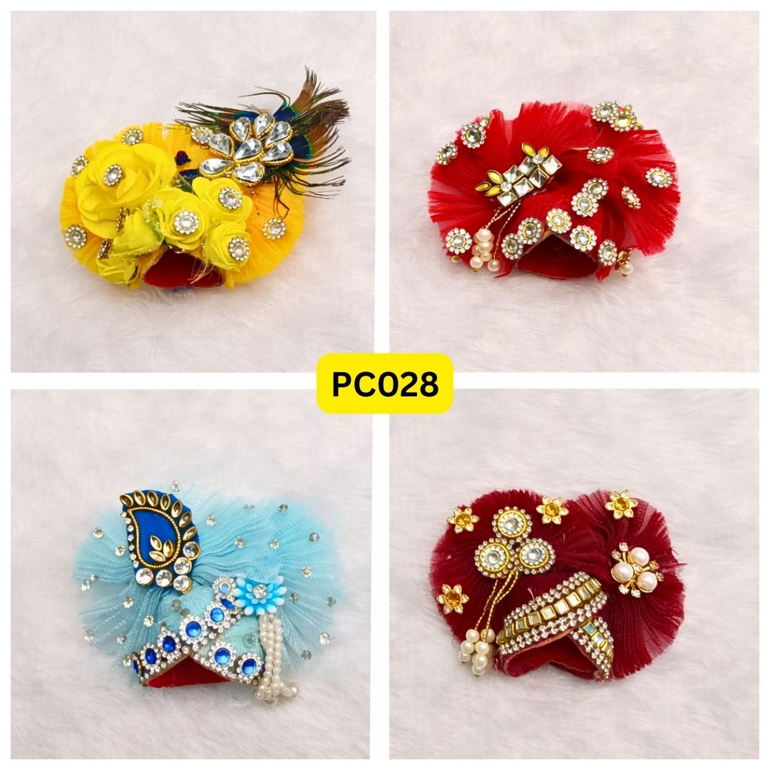 Pagdi for Laddu Gopal ji Combo Pack of 4 | PC028