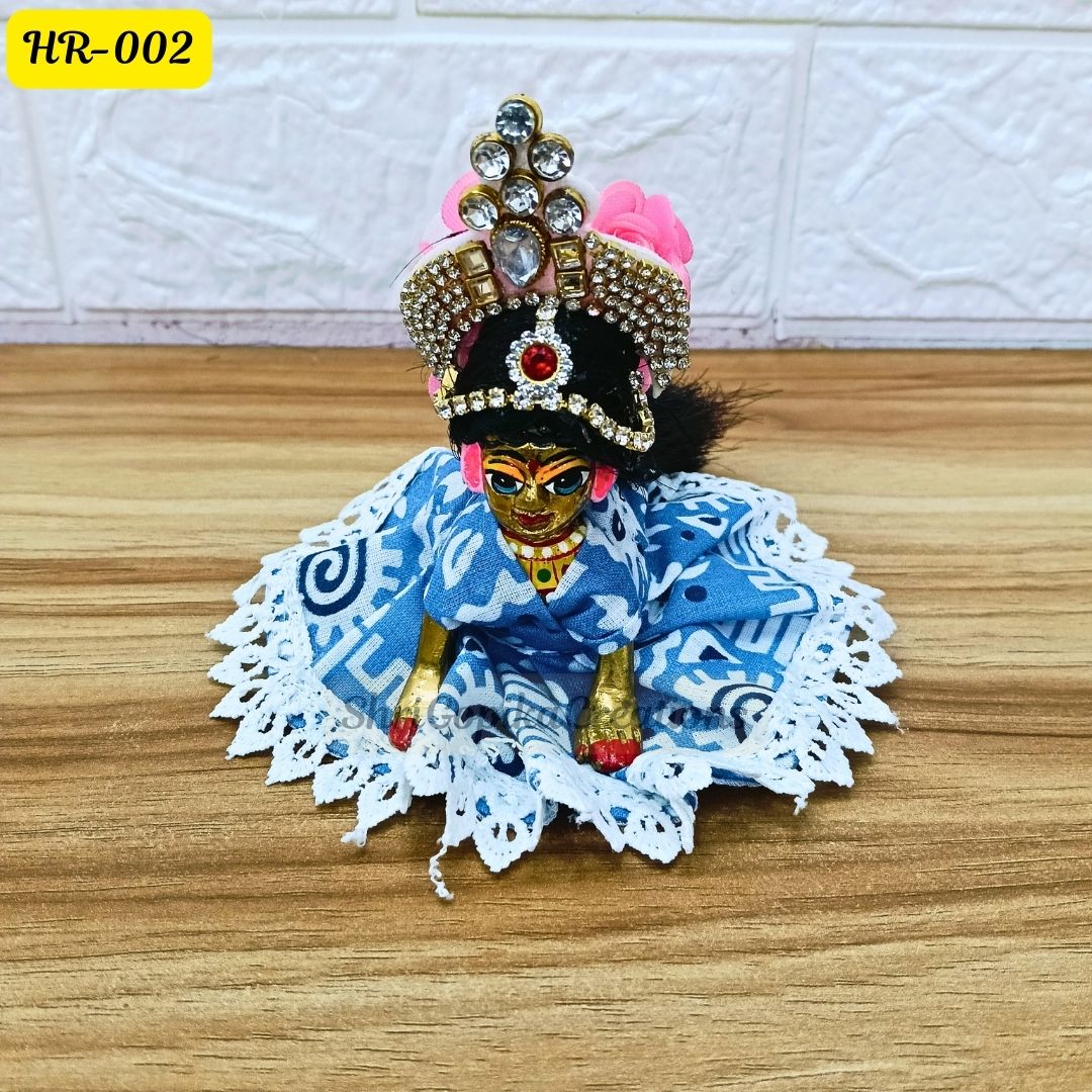 Designer Open Hair Wig for Radha  Rani Ji | Size- 1, 2, 4 Number | HR002