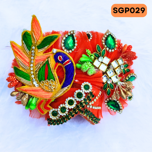 Orange Heavy Pagdi for Laddu Gopa ji | SGP029