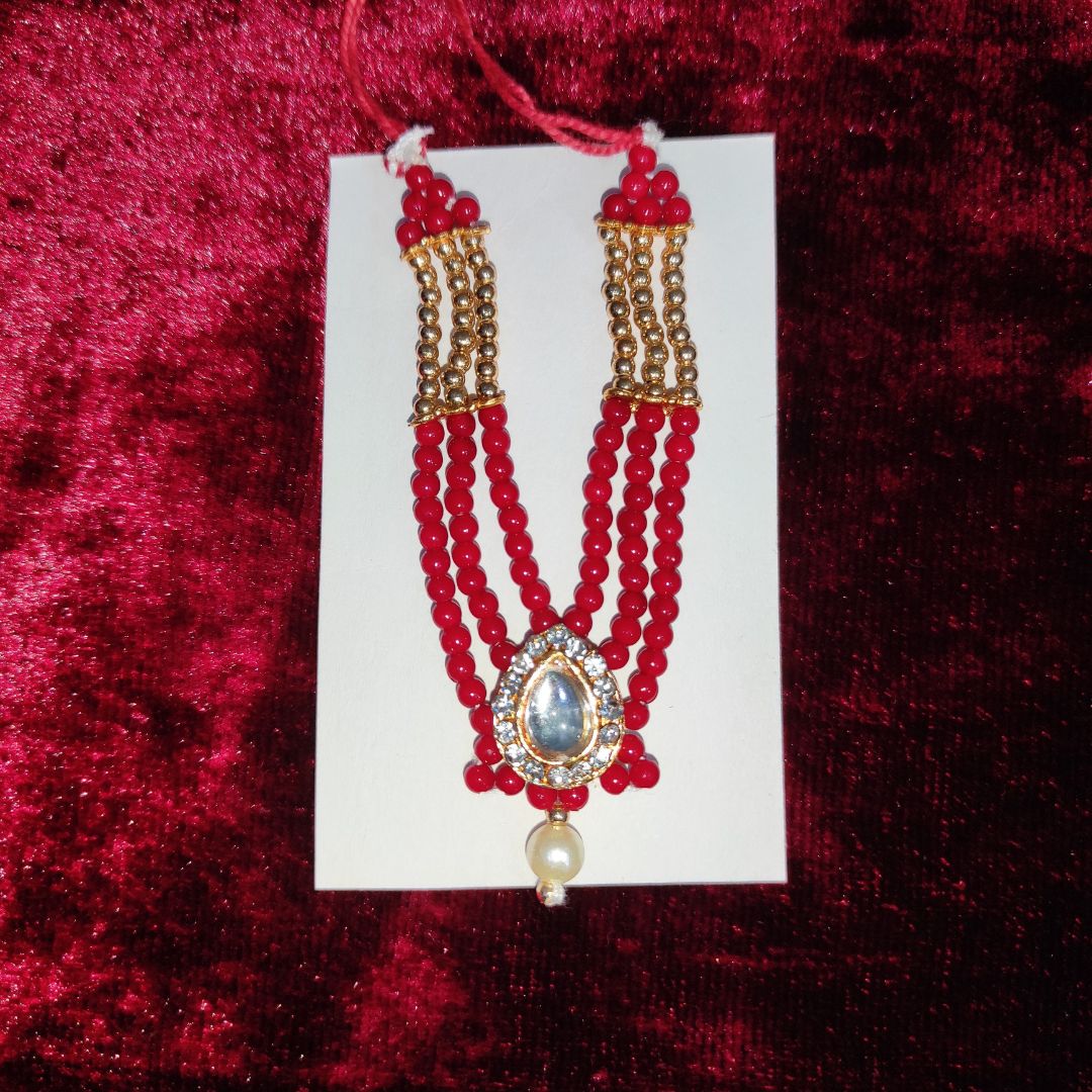 Beaded Laddu Gopal Haar with Sparkling Pendant