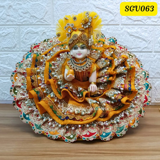 New Year Special Heavy Designer Laddu Gopal Dress with Matching Pagdi | SGV063