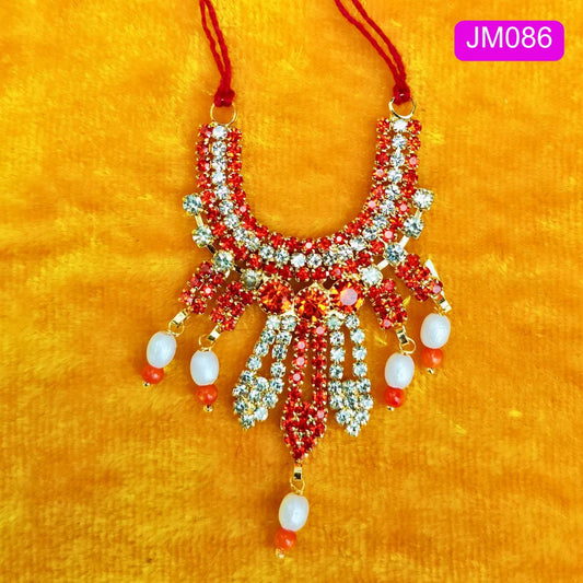 Laddu Gopal necklace with Crystal Detailing ( 2.5 Inches ) | JM086
