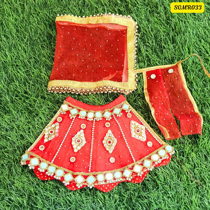 Red Designer Mata Rani Outfit  || SGMR033