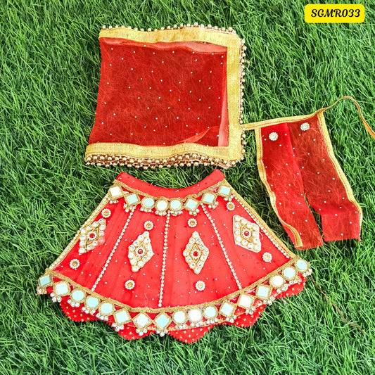 Red Designer Mata Rani Outfit  || SGMR033