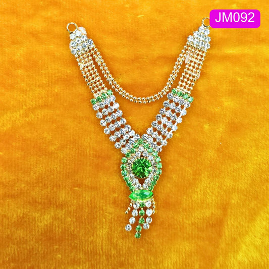 Beautiful  layered Laddu Gopal Haar with crystal ( 3 inch )|| JM092