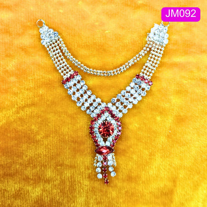 Beautiful  layered Laddu Gopal Haar with crystal ( 3 inch )|| JM092