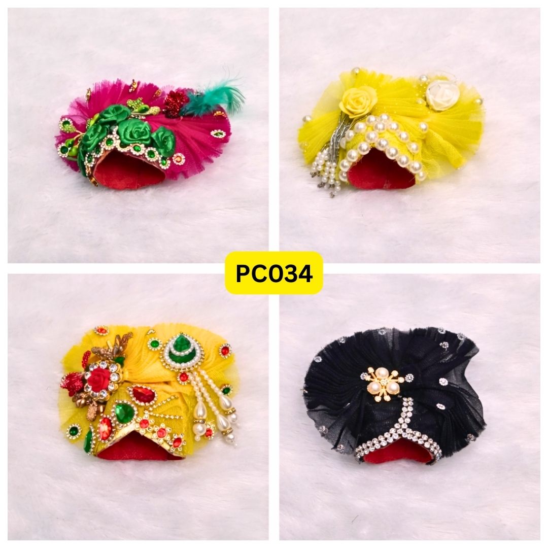 Pagdi for Laddu Gopal ji Combo Pack of 4 | PC034