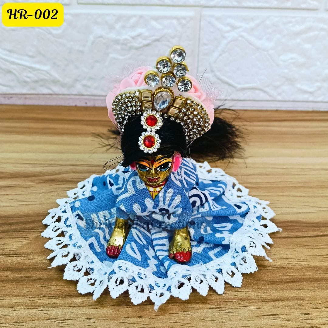 Designer Open Hair Wig for Radha  Rani Ji | Size- 1, 2, 4 Number | HR002