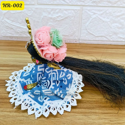 Designer Open Hair Wig for Radha  Rani Ji | Size- 1, 2, 4 Number | HR002