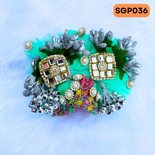 Sea green Heavy Pagdi for Laddu Gopa ji | SGP036