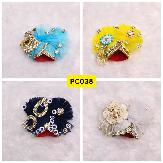 Pagdi for Laddu Gopal ji Combo Pack of 4 | Size - 5 Number | PC038