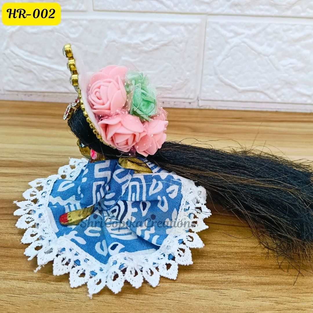 Designer Open Hair Wig for Radha  Rani Ji | Size- 1, 2, 4 Number | HR002