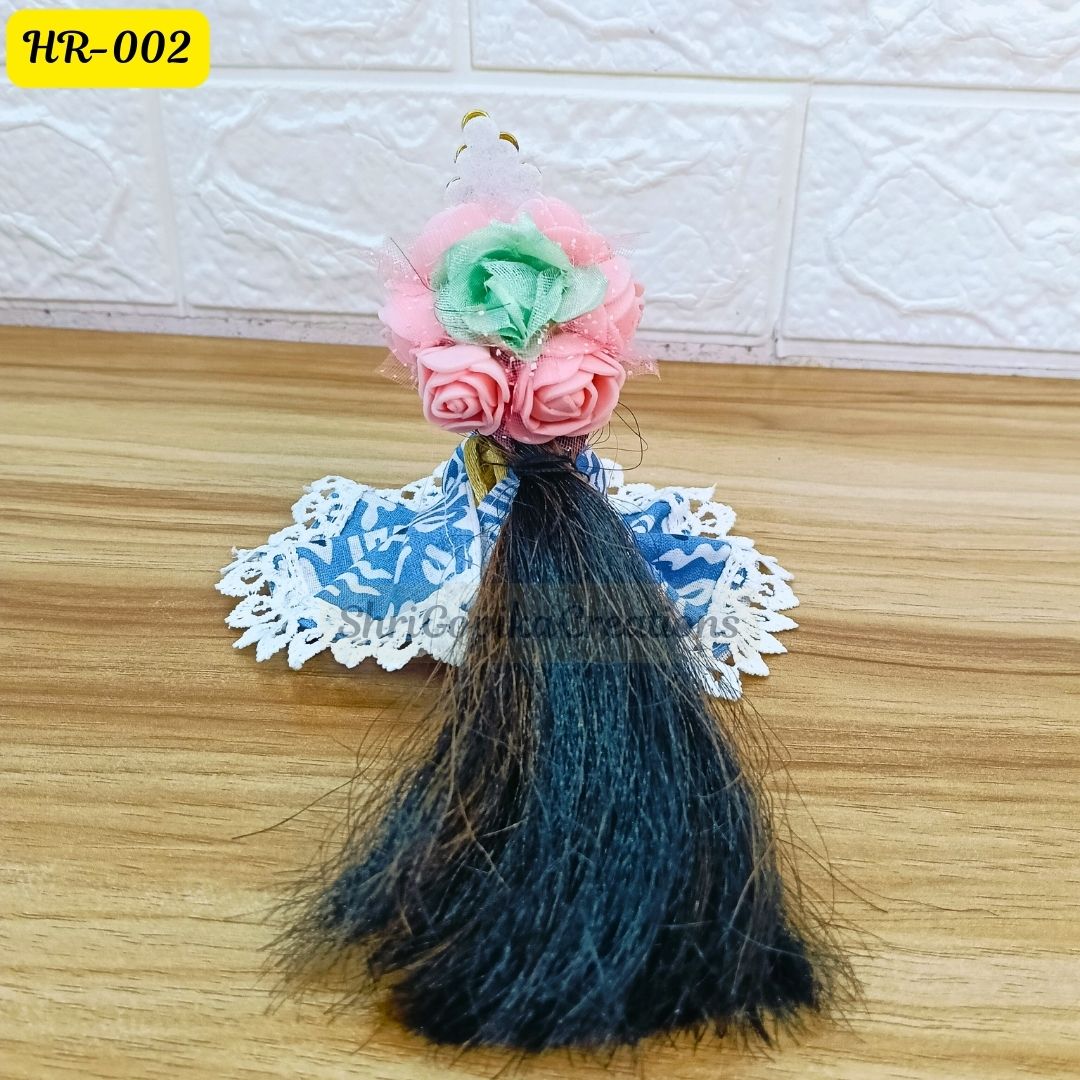 Designer Open Hair Wig for Radha  Rani Ji | Size- 1, 2, 4 Number | HR002