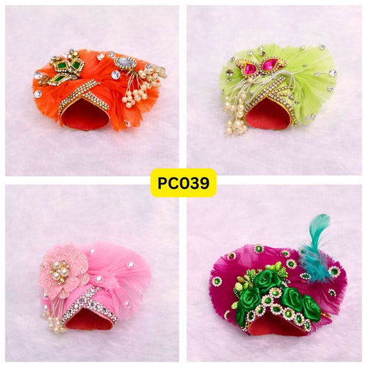 Pagdi for Laddu Gopal ji Combo Pack of 4 | Size - 5 Number | PC039