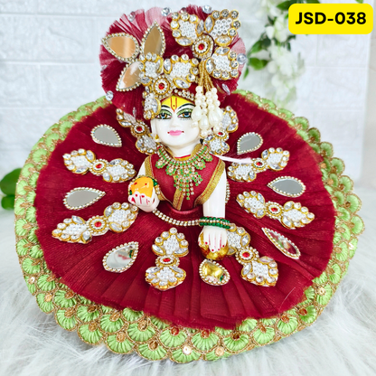 Janmashtami Special Laddu Gopal Poshak in red Color with Matching Pagdi | JSD038