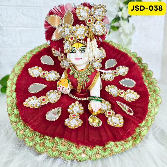 Janmashtami Special Laddu Gopal Poshak in red Color with Matching Pagdi | JSD038