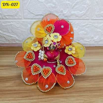 Hot Pink Vibrant Laddu Gopal Poshak With Matching Pagdi | DN-027