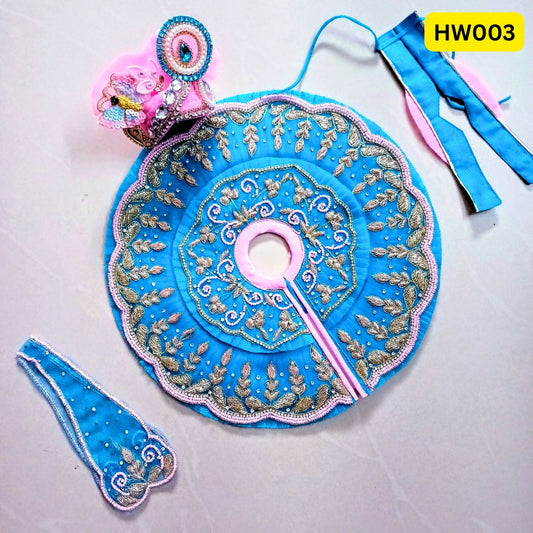 Janmashtami special Firozi Hand Work heavy poshak With Heavy Matching Pagdi | HW003