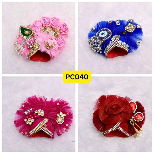 Pagdi for Laddu Gopal ji Combo Pack of 4 | Size - 5 Number | PC040