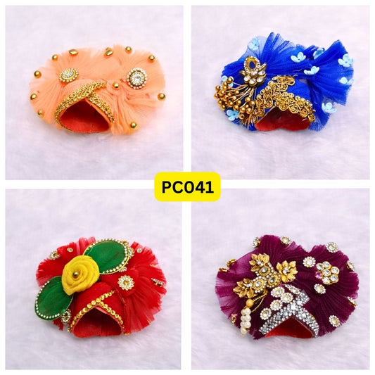 Pagdi for Laddu Gopal ji Combo Pack of 4 | Size - 5 Number | PC041