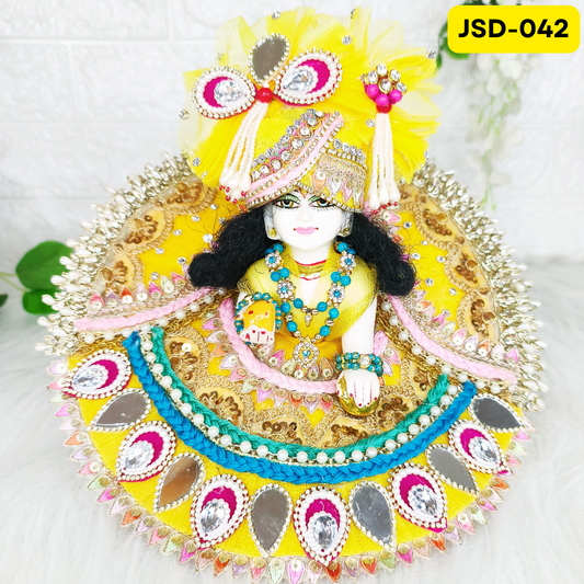 Janmashtami Special Laddu Gopal Poshak in Yellow Color with Matching Pagdi | JSD042