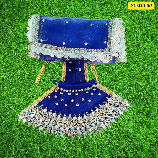 Royal Blue Mata Rani Poshak with Mirror Work|| SGMR040