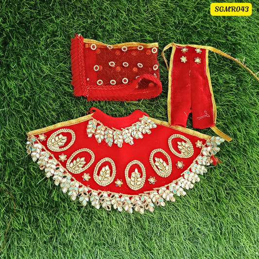 Red Designer Mata Rani Poshak || SGMR043