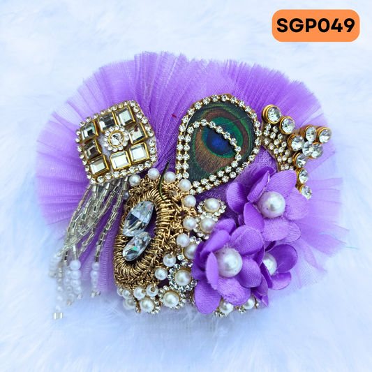 Lavender Heavy Pagdi for Laddu Gopa ji | SGP049