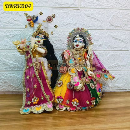 Multicolour Net Radha Krishna Outfit with matching Chunni | DNRK004