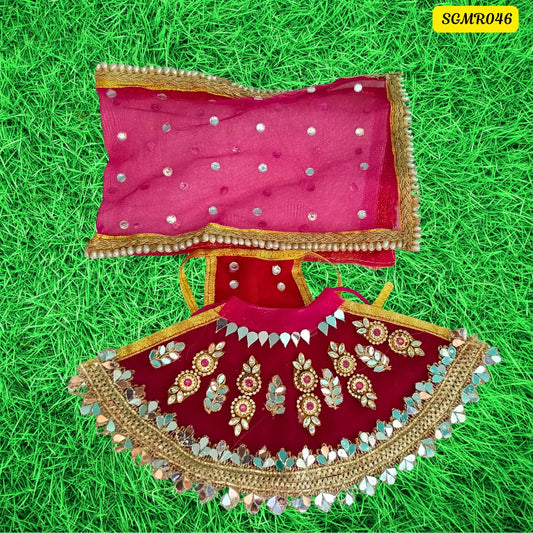 Rani Pink Mata Rani Poshak with Mirror Work|| SGMR046