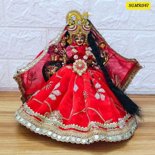 Red Mata Rani Poshak with Mirror Work|| SGMR047